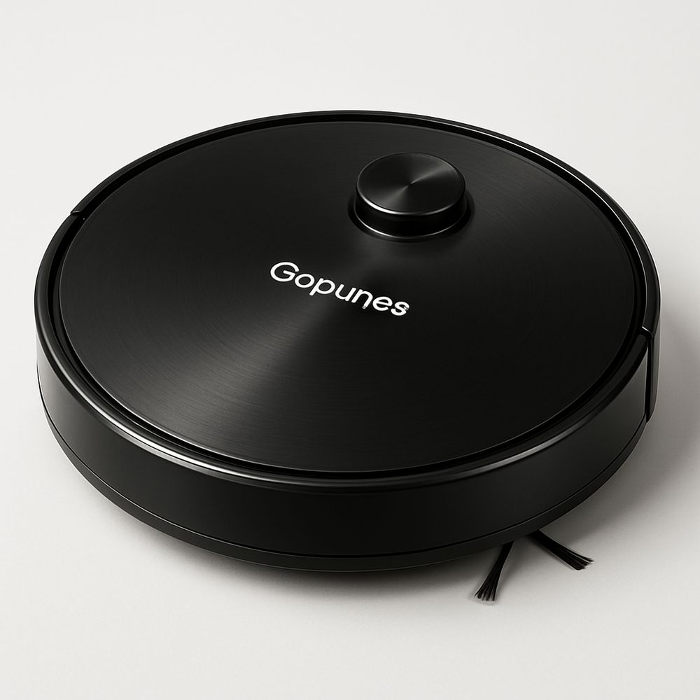 Aspirateur Robot Noir Navigation Laser