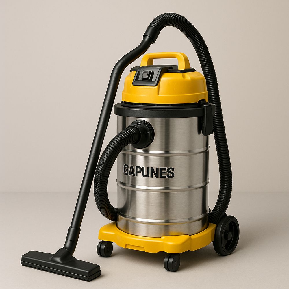 Aspirateur Traîneau Industriel Jaune Humide et Sec 30 L
