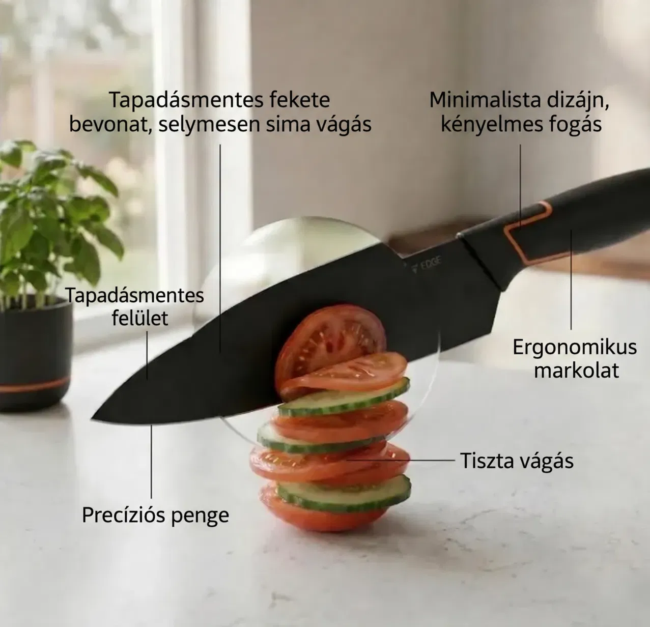 👩‍🍳👩‍🍳Limitált kiadás: FISKARS® 5 részes késkészlet (késtartóval) – FISKARS EDGE termékcsalád, éles konyhakések + késélező🔪🔪