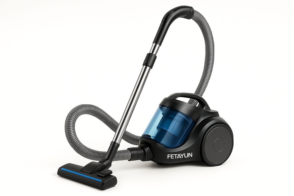 Beutelloser Staubsauger Schwarz/Blau mit Teleskoprohr