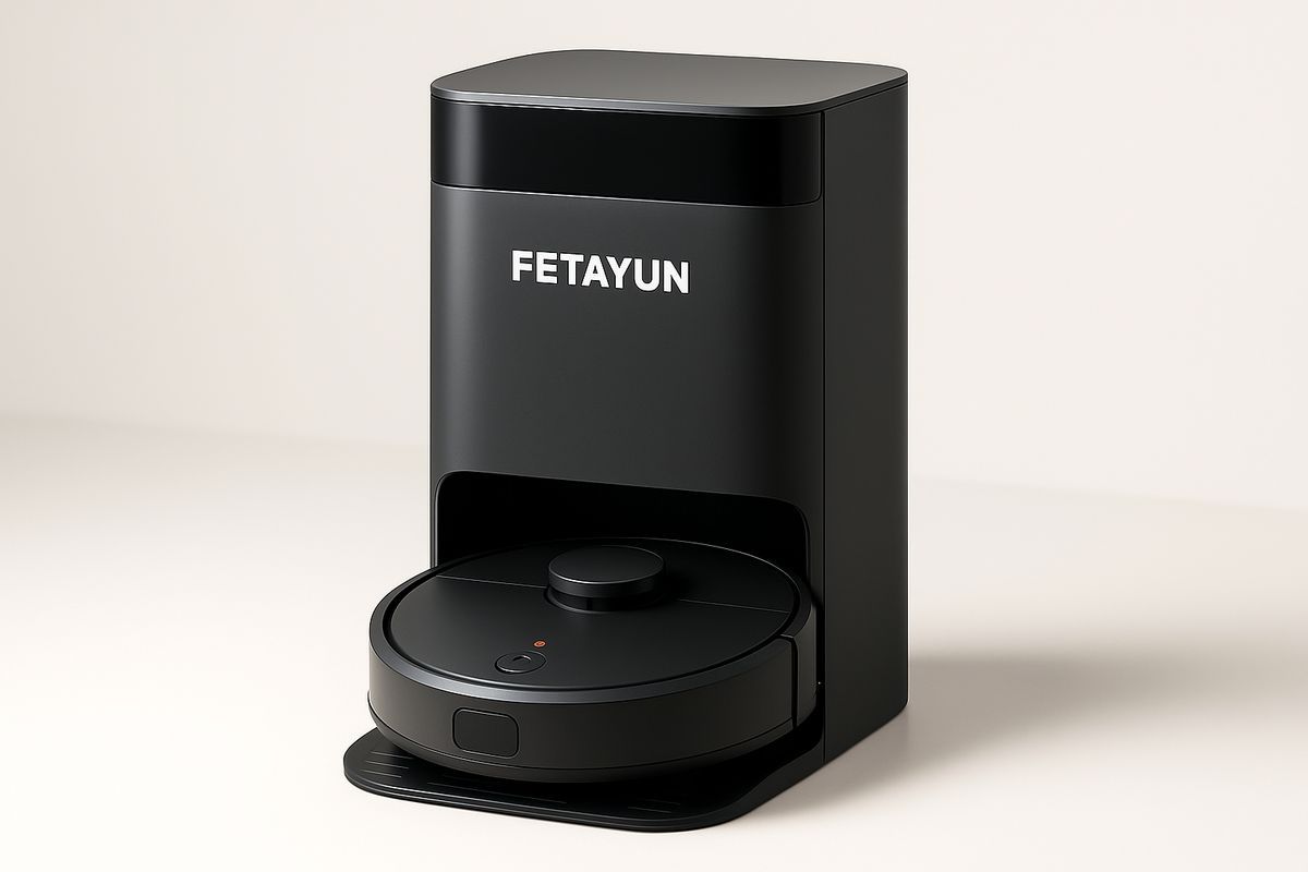 Saugroboter mit Ladestation Schwarz