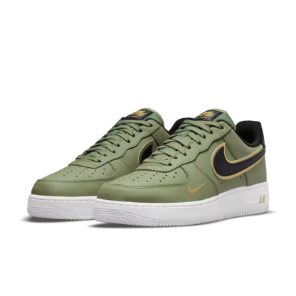 Nike Air Force 1 Low '07 LV8 Double Swoosh Olive Gold Black