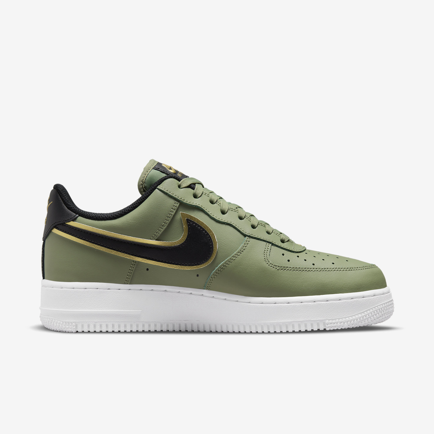 Nike Air Force 1 Low '07 LV8 Double Swoosh Olive Gold Black