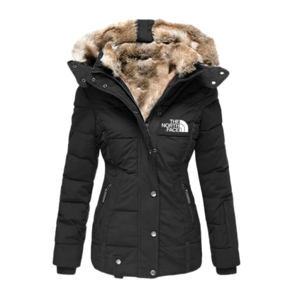 The Nothtrth Face-Womens Coats Winter Zipper Hooded Faux Fur Inside Down Jackets