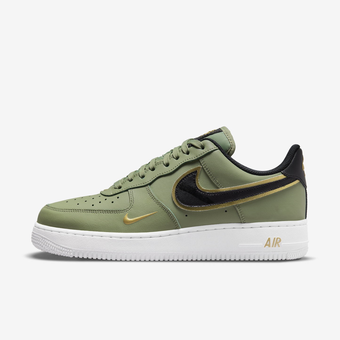 Nike Air Force 1 Low '07 LV8 Double Swoosh Olive Gold Black