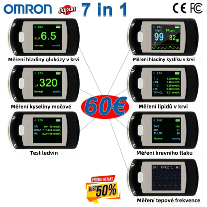 💖Omron – špičkový bezbolestný a neinvazivní měřič glukózy v krvi