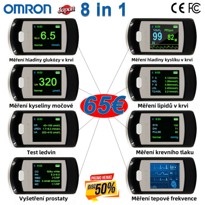💖Omron – špičkový bezbolestný a neinvazivní měřič glukózy v krvi