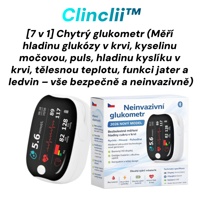 【🔥 Novinka na trhu!】Laserový glukometr Clinclii™ GlucoSense