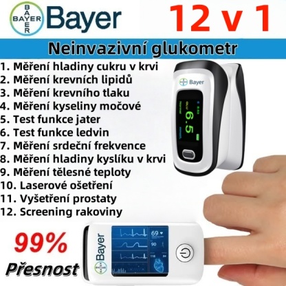 💖 Bayer – revoluční bezbolestný a neinvazivní glukometr pro přesné a pohodlné měření cukru kdykoli a kdekoli
