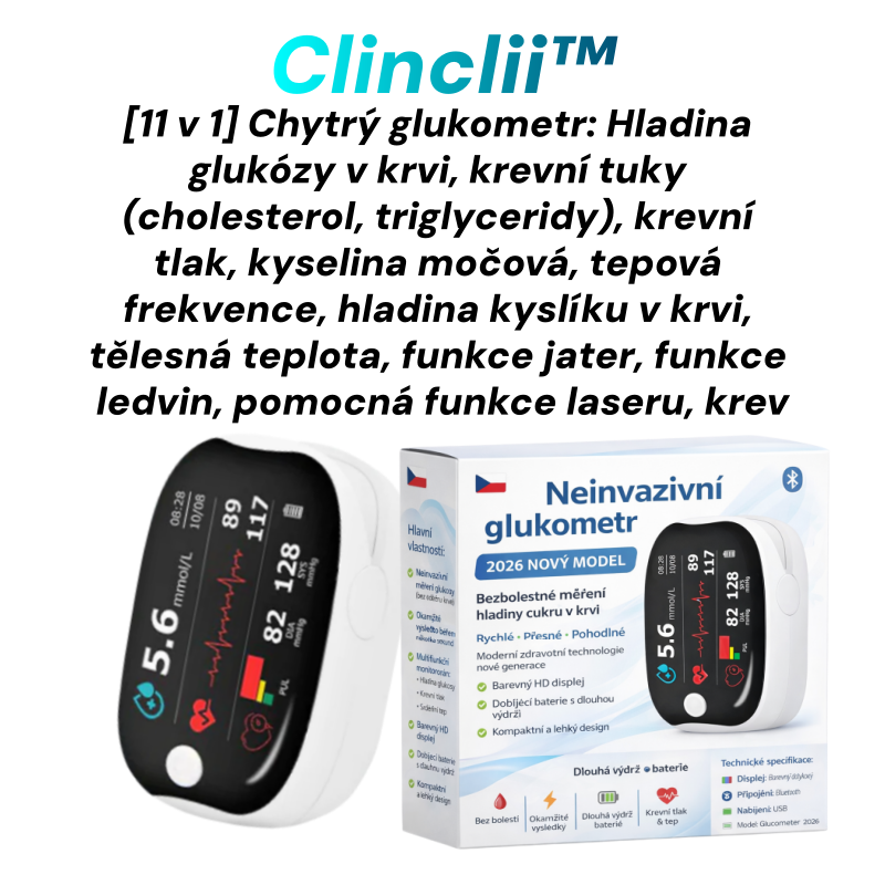 【🔥 Novinka na trhu!】Laserový glukometr Clinclii™ GlucoSense