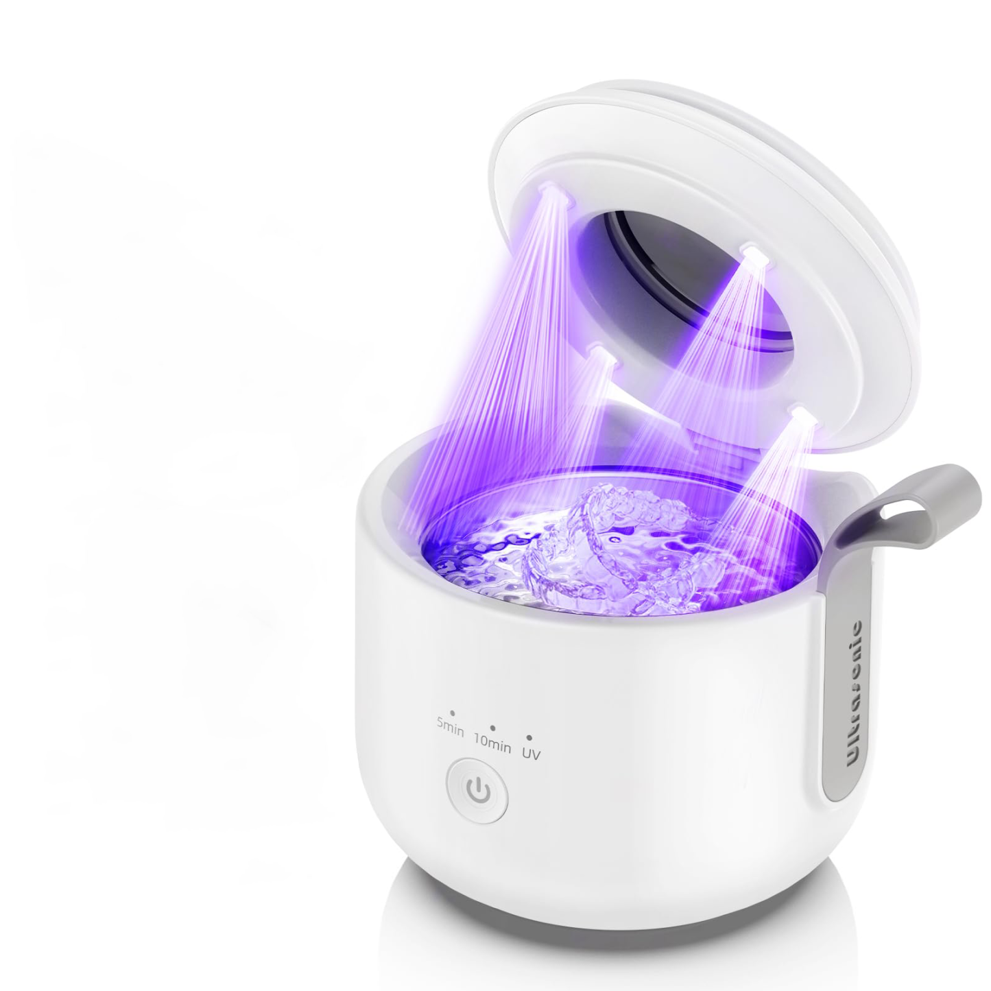 Haodental Reiniger für Zahnspangen mit Ultraschall und UV-Sterilisation