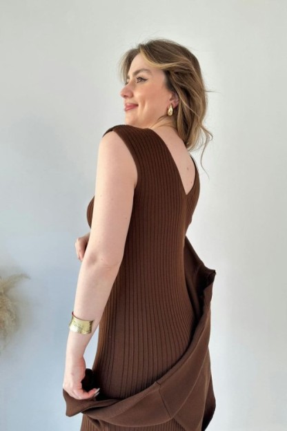 Short Sweater Knit Dress Set