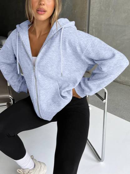 2025 Winter Womens Zip Up Hoodies Oversized Sweatshirts(Buy 2 Free Shipping)