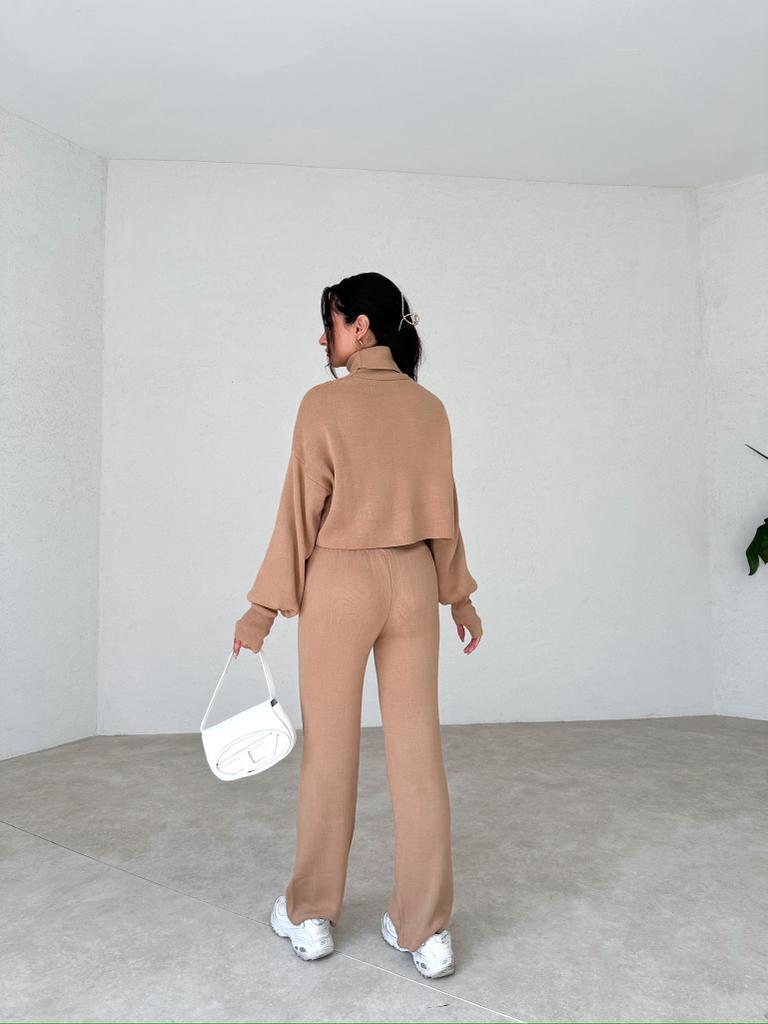 Turtleneck Glove Knit Suit