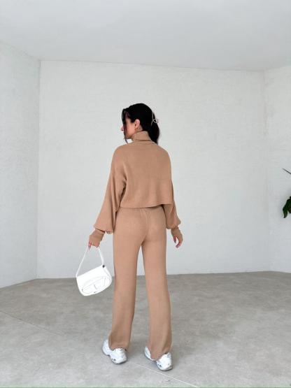 Turtleneck Glove Knit Suit