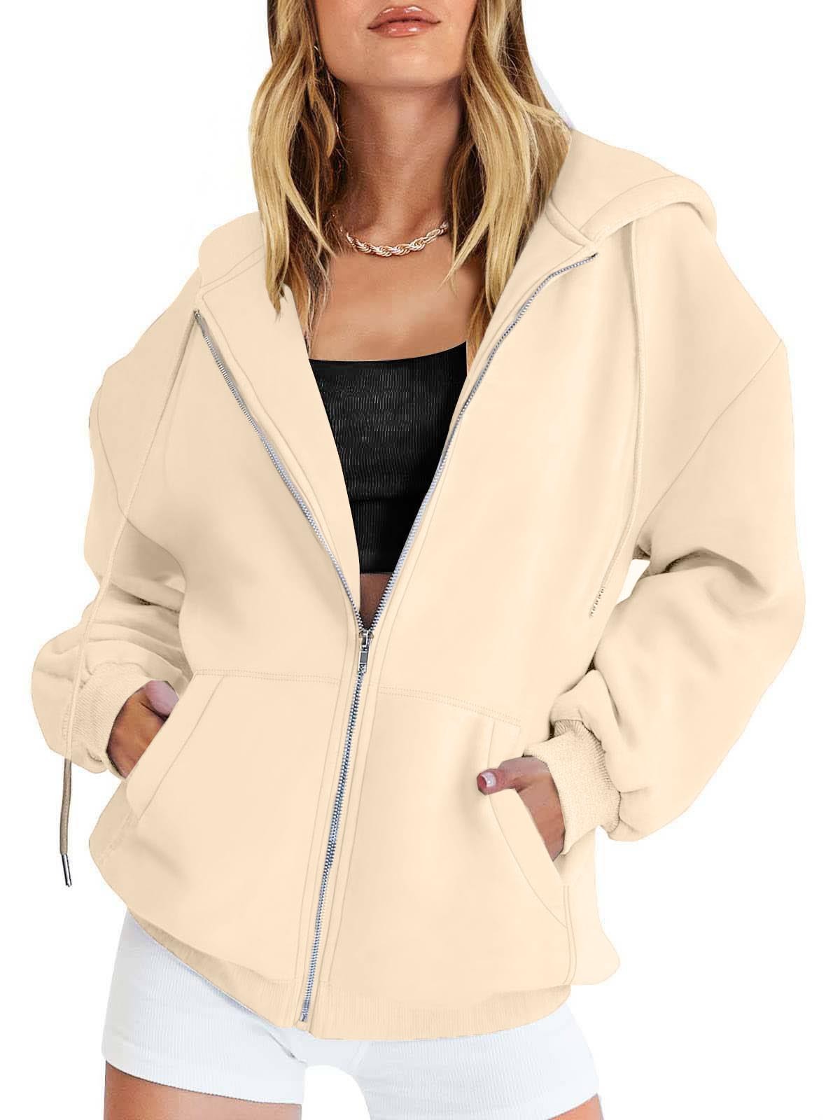 2025 Winter Womens Zip Up Hoodies Oversized Sweatshirts(Buy 2 Free Shipping)