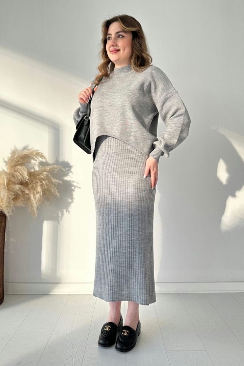 Short Sweater Knit Dress Set