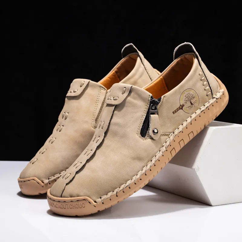 Last Day 48% OFF🔥 - Men's Casual Leather Wide Toe Non-slip Slip-On Loafers