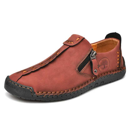 Last Day 48% OFF🔥 - Men's Casual Leather Wide Toe Non-slip Slip-On Loafers