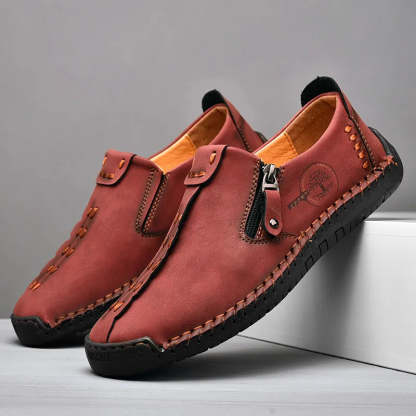 Last Day 48% OFF🔥 - Men's Casual Leather Wide Toe Non-slip Slip-On Loafers