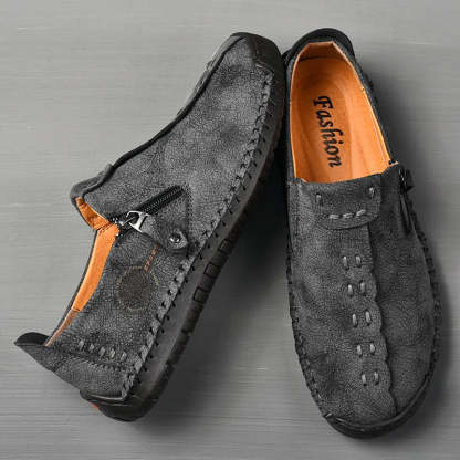 Last Day 48% OFF🔥 - Men's Casual Leather Wide Toe Non-slip Slip-On Loafers