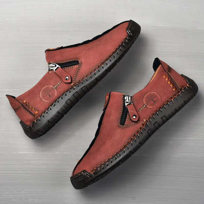 Last Day 48% OFF🔥 - Men's Casual Leather Wide Toe Non-slip Slip-On Loafers