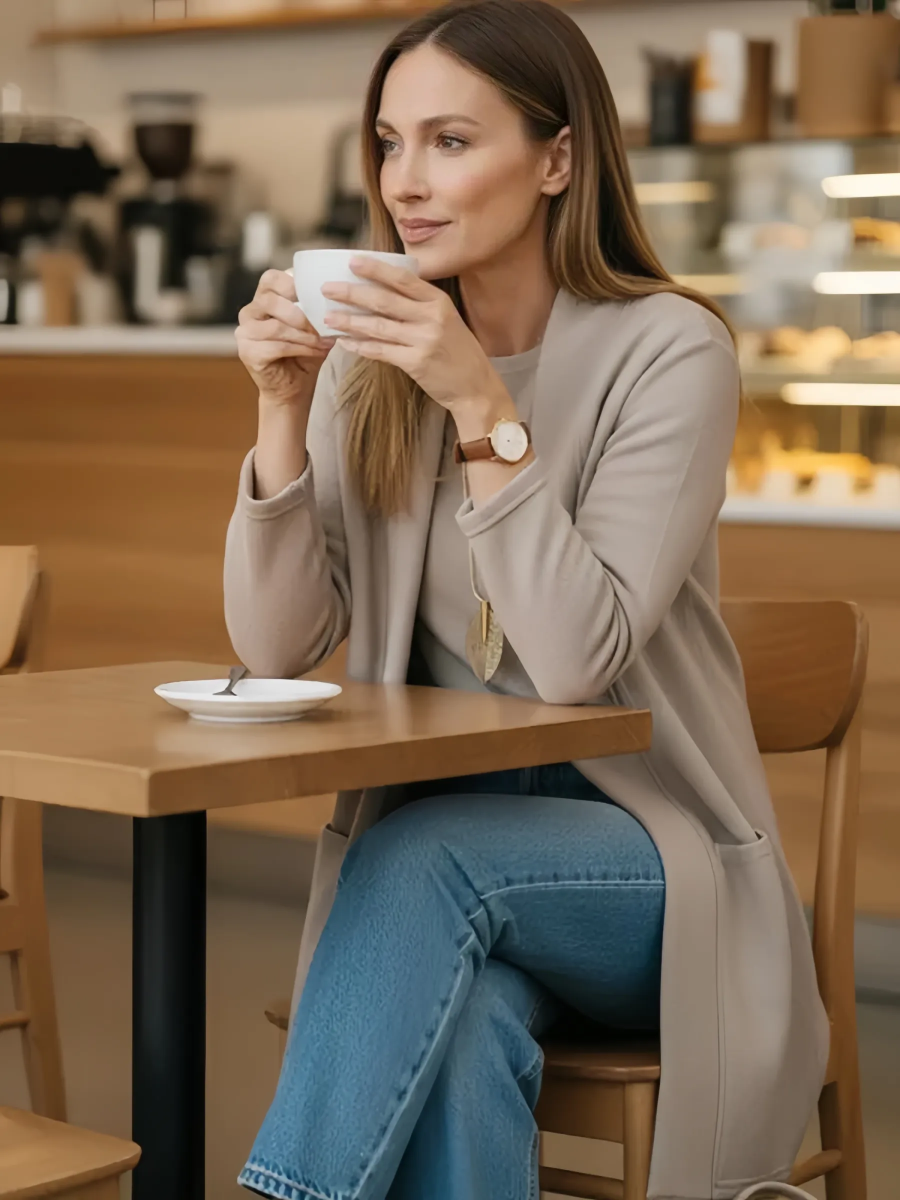 ⏰ LAST DAY 💥 Elegant 3-piece set including long cardigan, top and pants💞