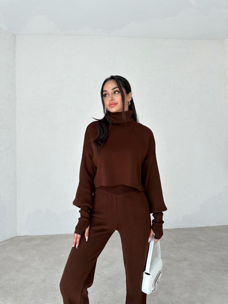 Turtleneck Glove Knit Suit