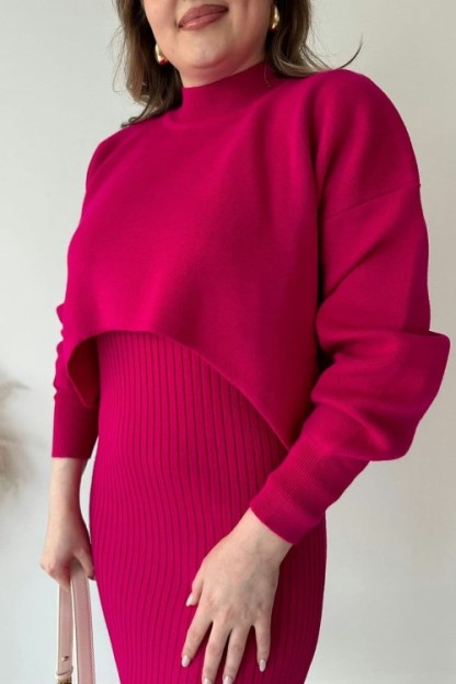 Short Sweater Knit Dress Set