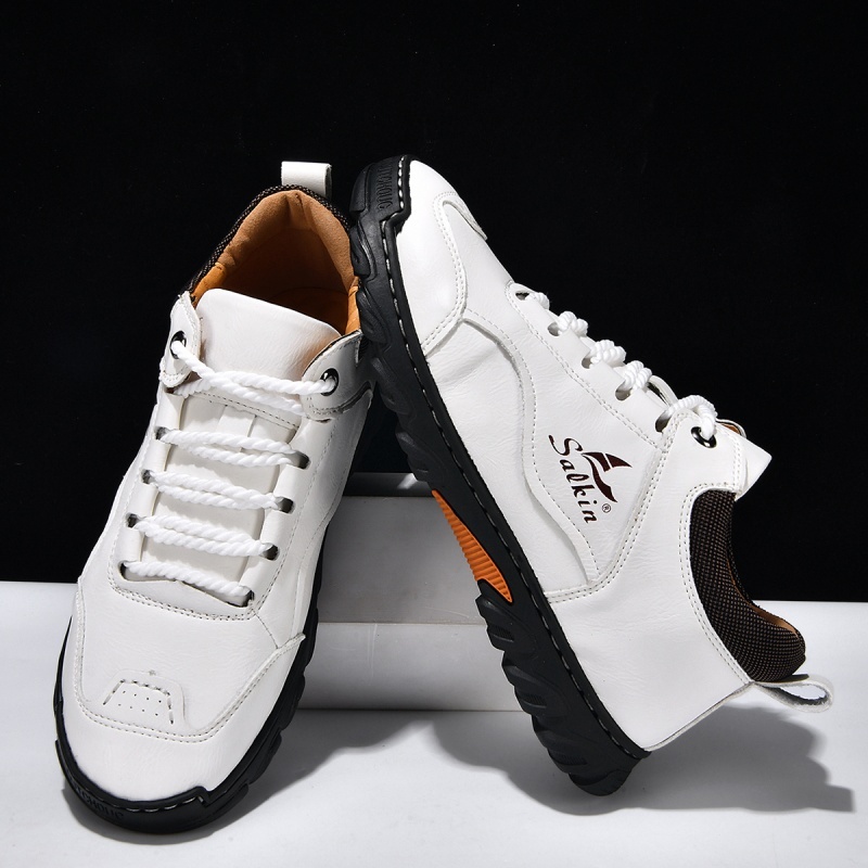 ✅ASTM-Certified Men’s Premium Leather Outdoor Shoes – Wide Toe, Arch Support, Waterproof & Non-Slip