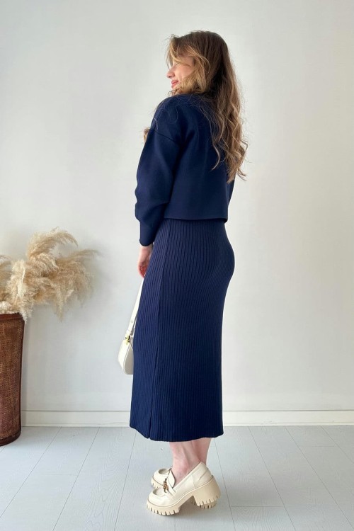 Short Sweater Knit Dress Set