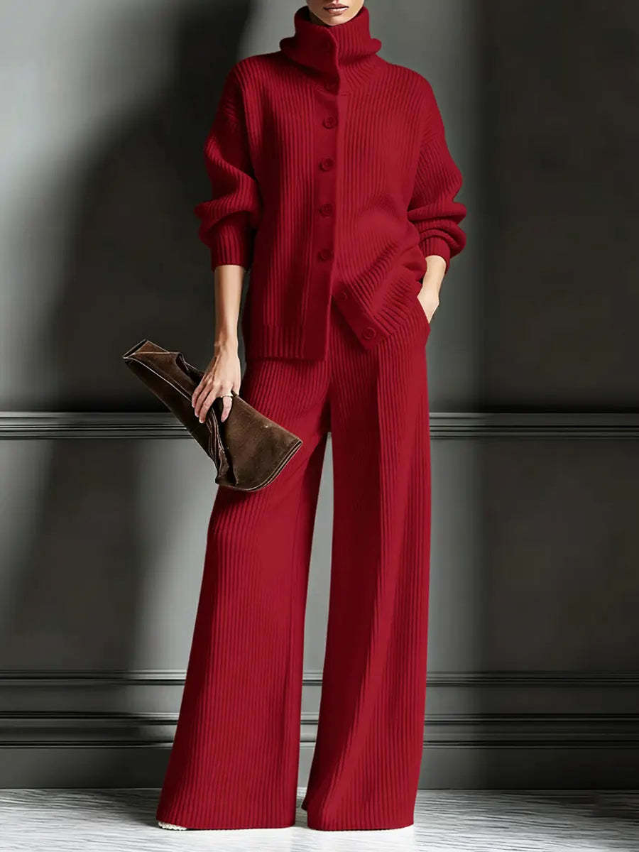 💝💝Women's Cozy Cardigan Sweater and Pants Two-Piece Set