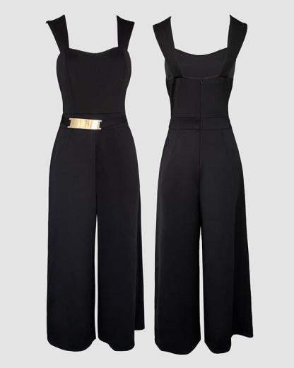 Women's 2 Pieces Waist Wide Leg Jumpsuit and Casual Crop Cardigan Set