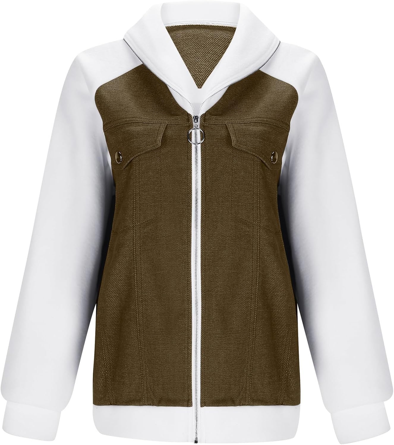 Women's Casual Mid Long Denim Jackets Soft Warm Long Sleeves Jean Tops Cotton Fall Coats With Pockets