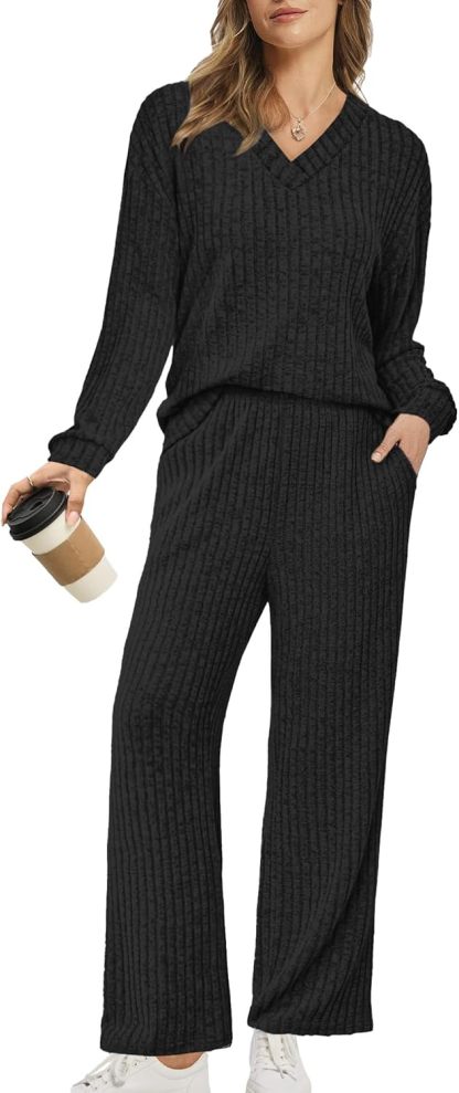 RUMIA Fall Outfits for Women 2025 Vacation Matching Sweater Lounge Sets (S-2XL)