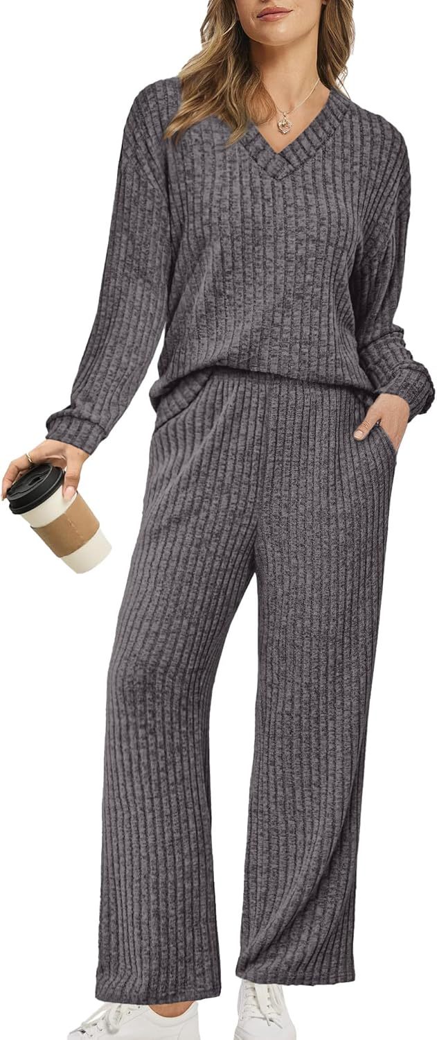 RUMIA Fall Outfits for Women 2025 Vacation Matching Sweater Lounge Sets (S-2XL)