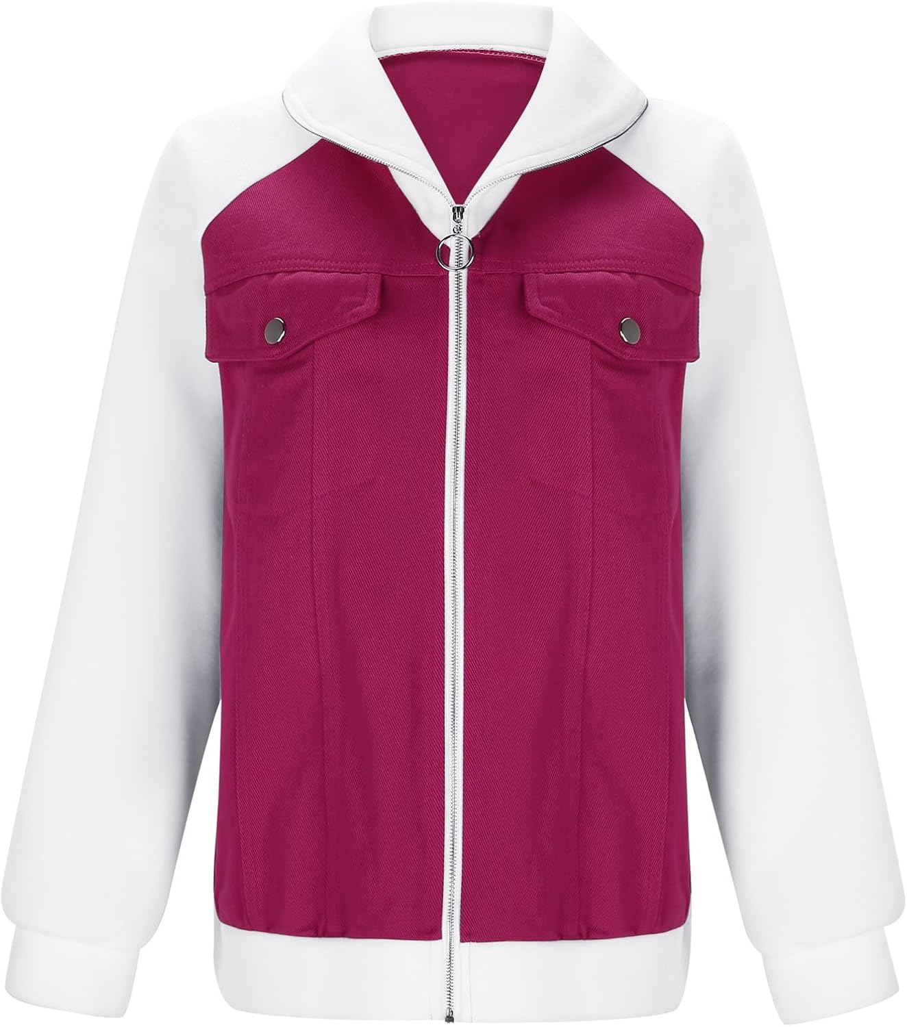 Women's Casual Mid Long Denim Jackets Soft Warm Long Sleeves Jean Tops Cotton Fall Coats With Pockets