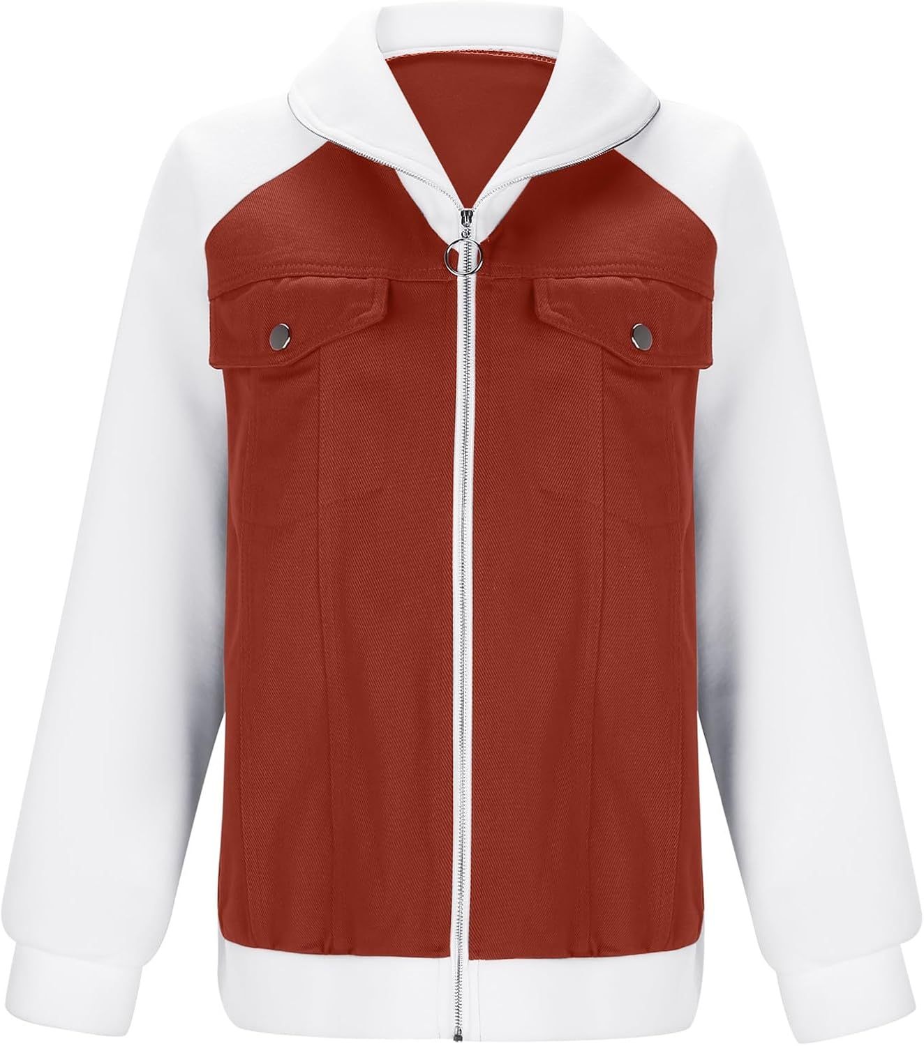 Women's Casual Mid Long Denim Jackets Soft Warm Long Sleeves Jean Tops Cotton Fall Coats With Pockets