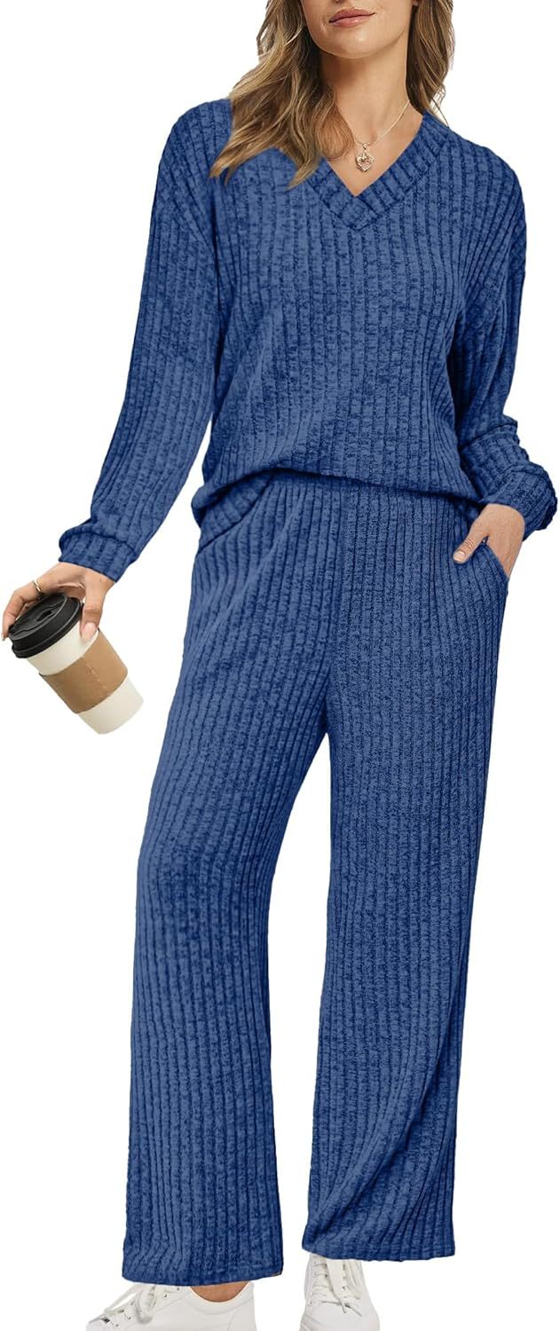 RUMIA Fall Outfits for Women 2025 Vacation Matching Sweater Lounge Sets (S-2XL)