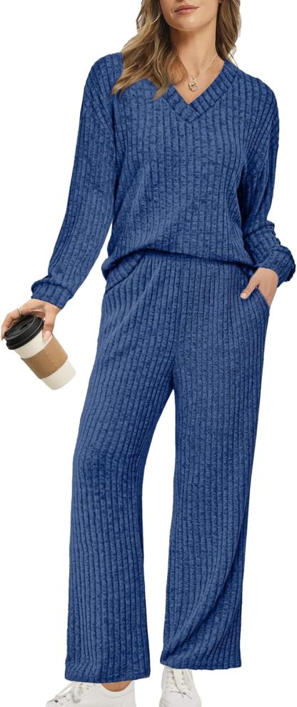 RUMIA Fall Outfits for Women 2025 Vacation Matching Sweater Lounge Sets (S-2XL)