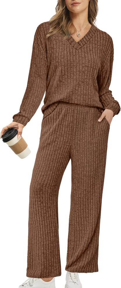 RUMIA Fall Outfits for Women 2025 Vacation Matching Sweater Lounge Sets (S-2XL)