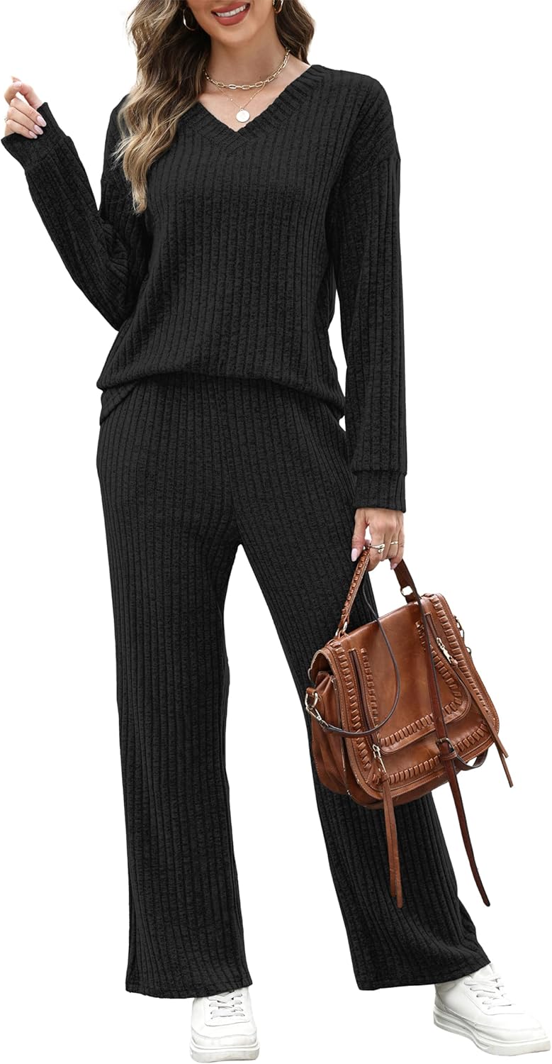 RUMIA Fall Outfits for Women 2025 Vacation Matching Sweater Lounge Sets (S-2XL)