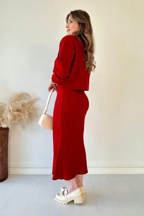 Short Sweater Knit Dress Set