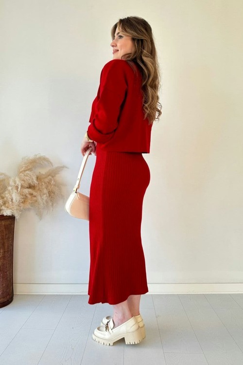 Short Sweater Knit Dress Set