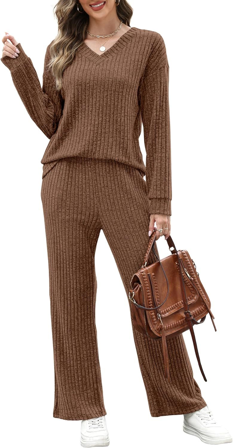 RUMIA Fall Outfits for Women 2025 Vacation Matching Sweater Lounge Sets (S-2XL)