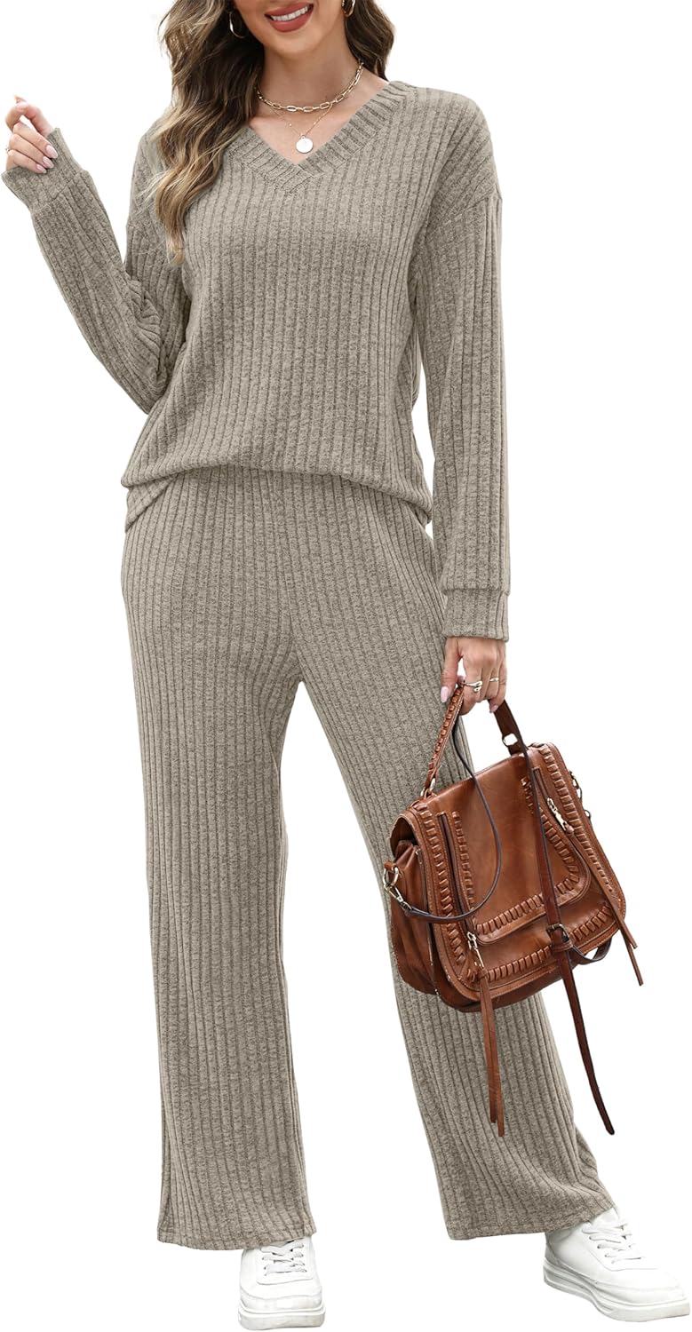 RUMIA Fall Outfits for Women 2025 Vacation Matching Sweater Lounge Sets (S-2XL)