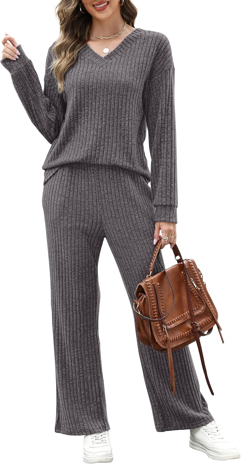 RUMIA Fall Outfits for Women 2025 Vacation Matching Sweater Lounge Sets (S-2XL)