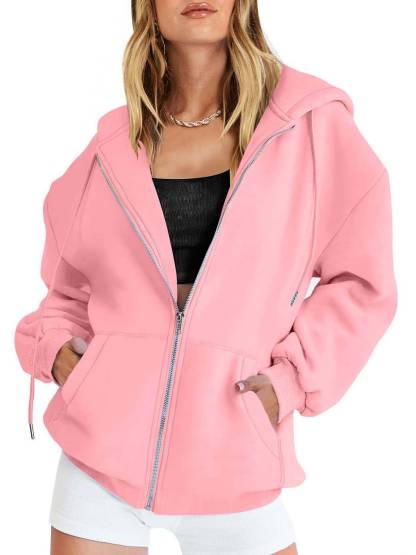 2025 Winter Womens Zip Up Hoodies Oversized Sweatshirts(Buy 2 Free Shipping)