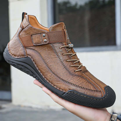 ⏱️LAST DAY! 60% OFF🔥 Men’s Hand-Stitched Non-Slip Casual Leather Boots | Stylish & Casual Men’s Footwear