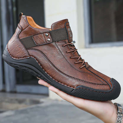 ⏱️LAST DAY! 60% OFF🔥 Men’s Hand-Stitched Non-Slip Casual Leather Boots | Stylish & Casual Men’s Footwear